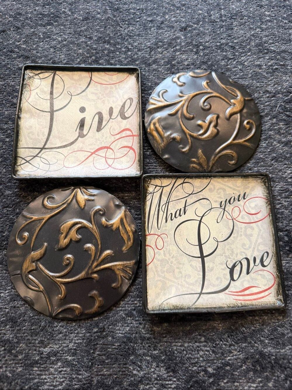 Live Love Script and Scrollwork Wall Decor